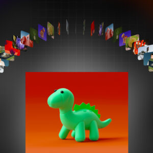 3D Circular  Dinosaurio